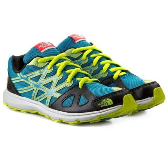 new The North Face boys Equity running shoes 4 youth eu 36 black blue leather - Picture 1 of 7
